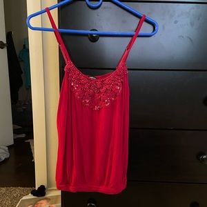 reddish pink tank top